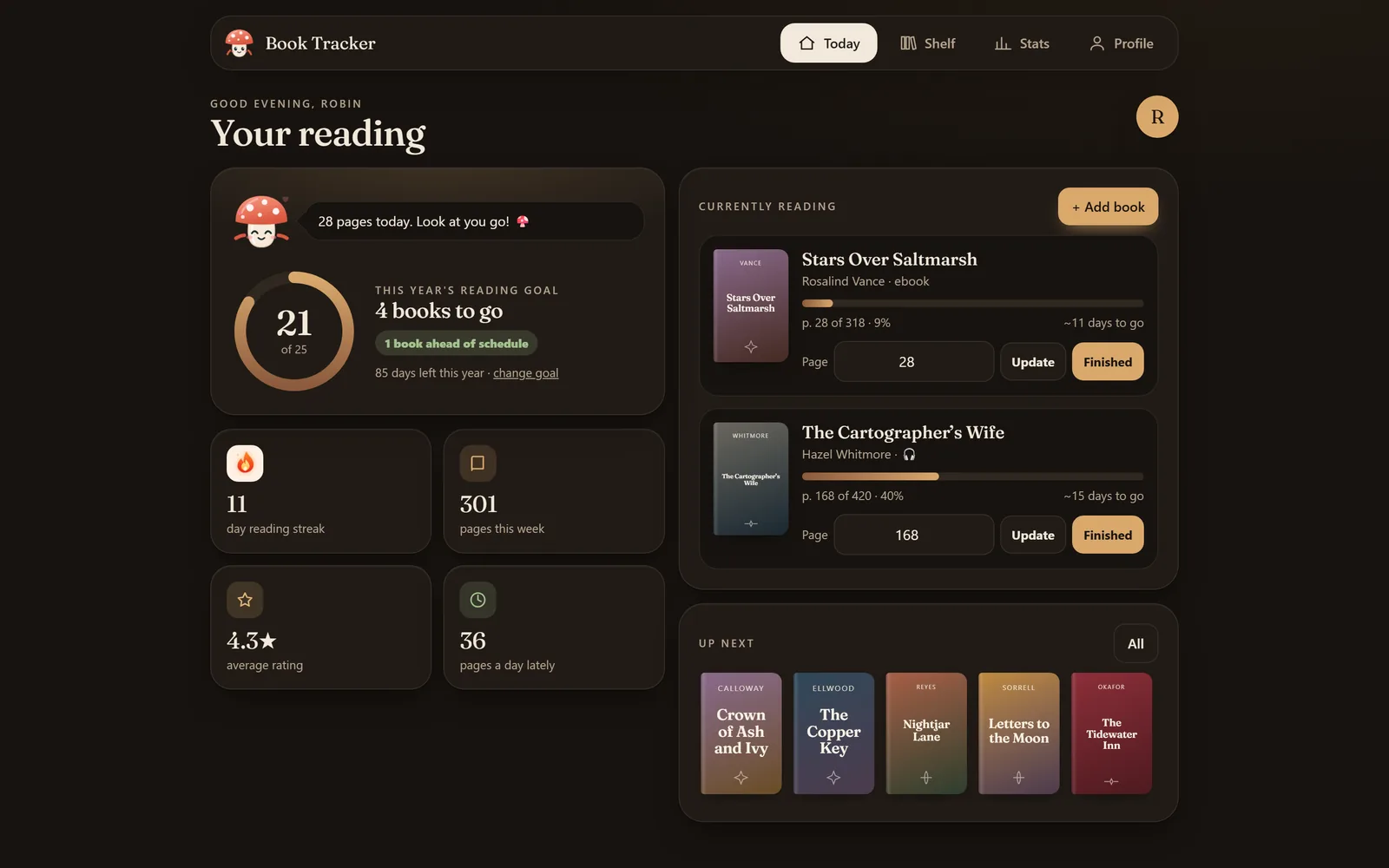 Book Tracker on a laptop