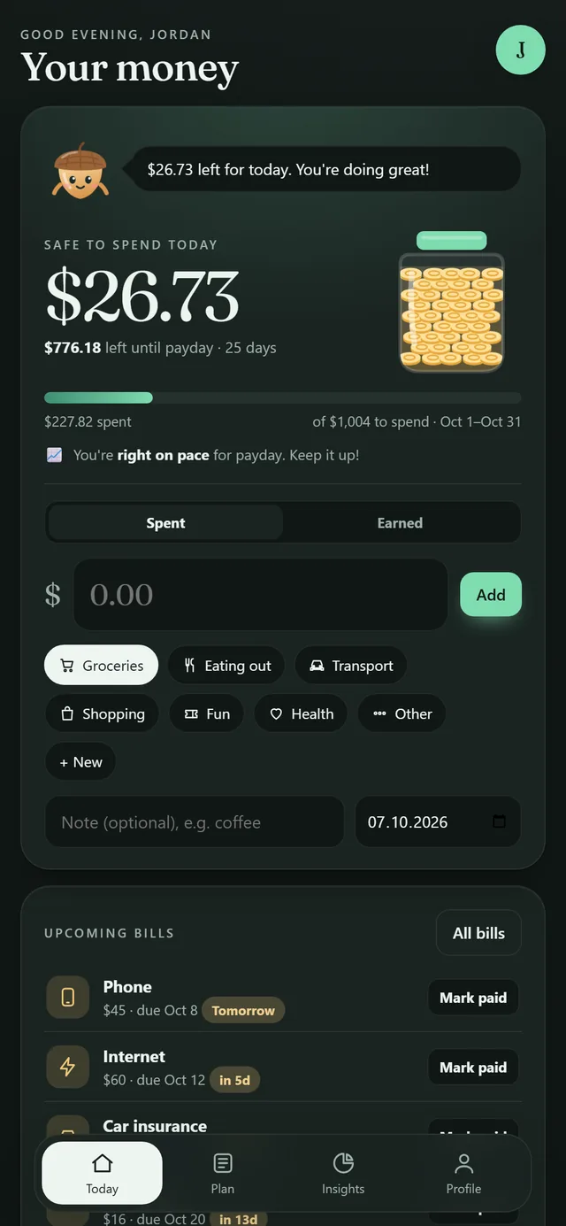 Budget Tracker app