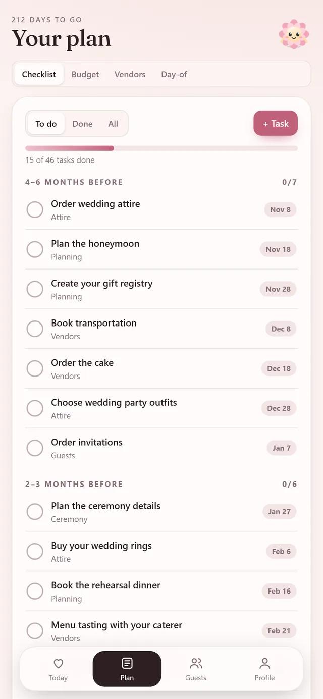 Wedding Planner: your checklist